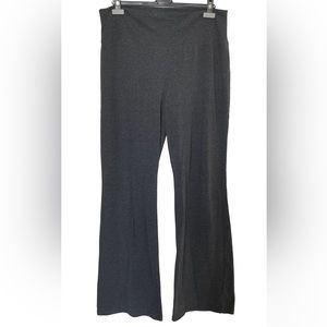 Thyme Maternity Fold Over Cotton Stretch Pants, Gray, Women’s Size XL